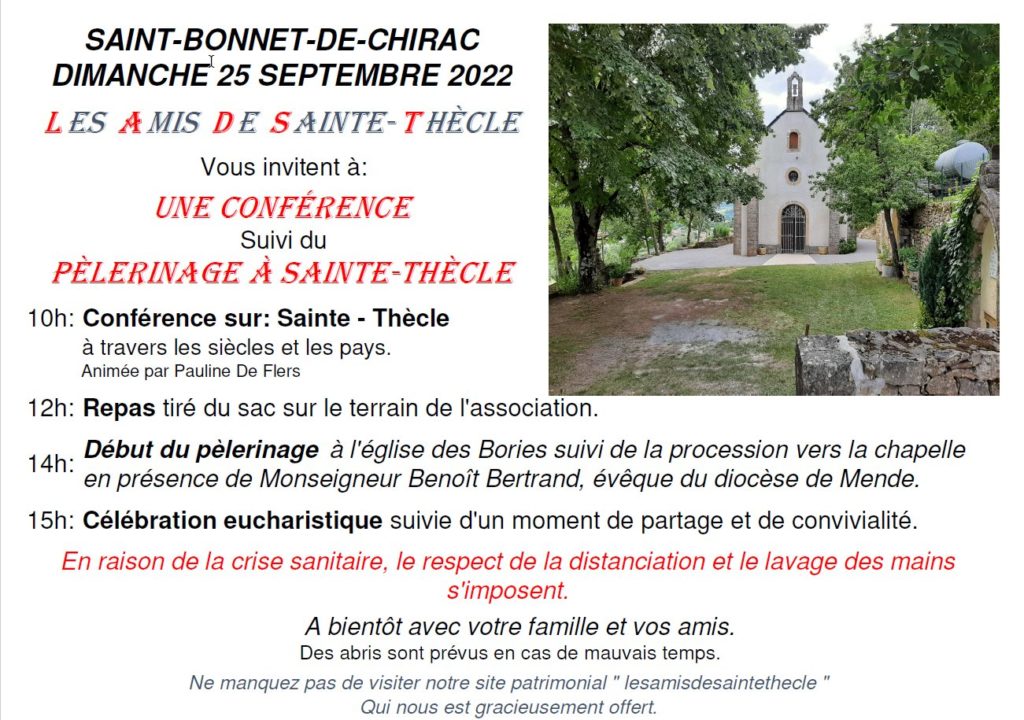 Pèlerinage Sainte Thècle 2022